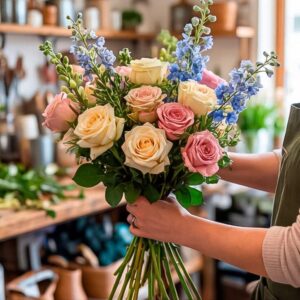 Букет «Персиковая нежность»